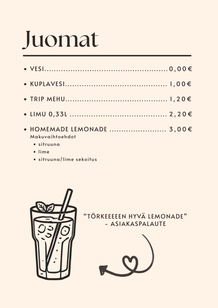 Lounge Turku juomat
